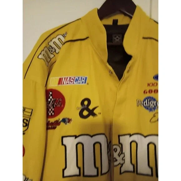 Vintage JH DESIGN Elliott Sadler Nascar Racing M&M Jacket Adult 3XL